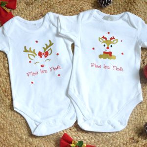 Body 1er Noël 6 motifs au choix