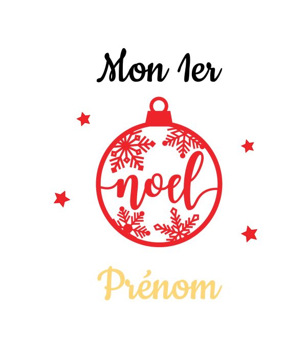 Body 1er Noël 6 motifs au choix – Image 4