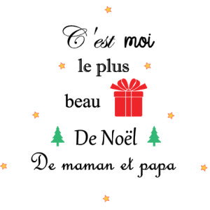Body de Noël "c'est moi le plus beau cadeau de Noël"