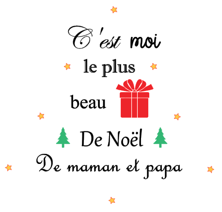 Body de Noël "c'est moi le plus beau cadeau de Noël"