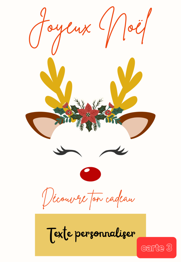Carte à gratter sur le thème de Noël