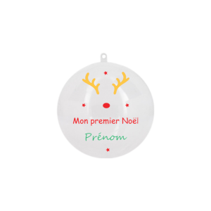 Boule de Noël transparente à personnaliser / pre commande