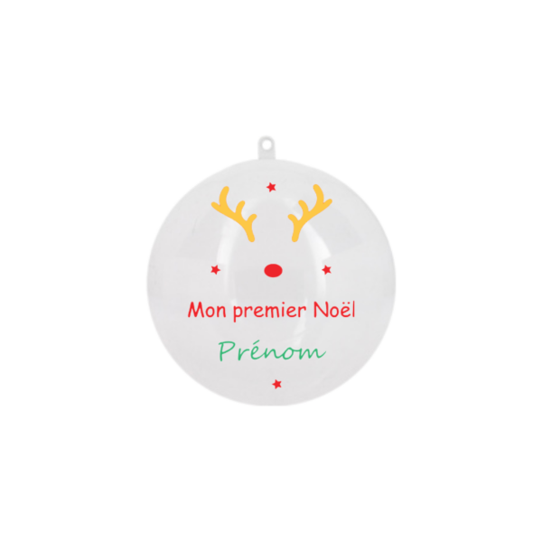 Boule de Noël transparente à personnaliser / pre commande