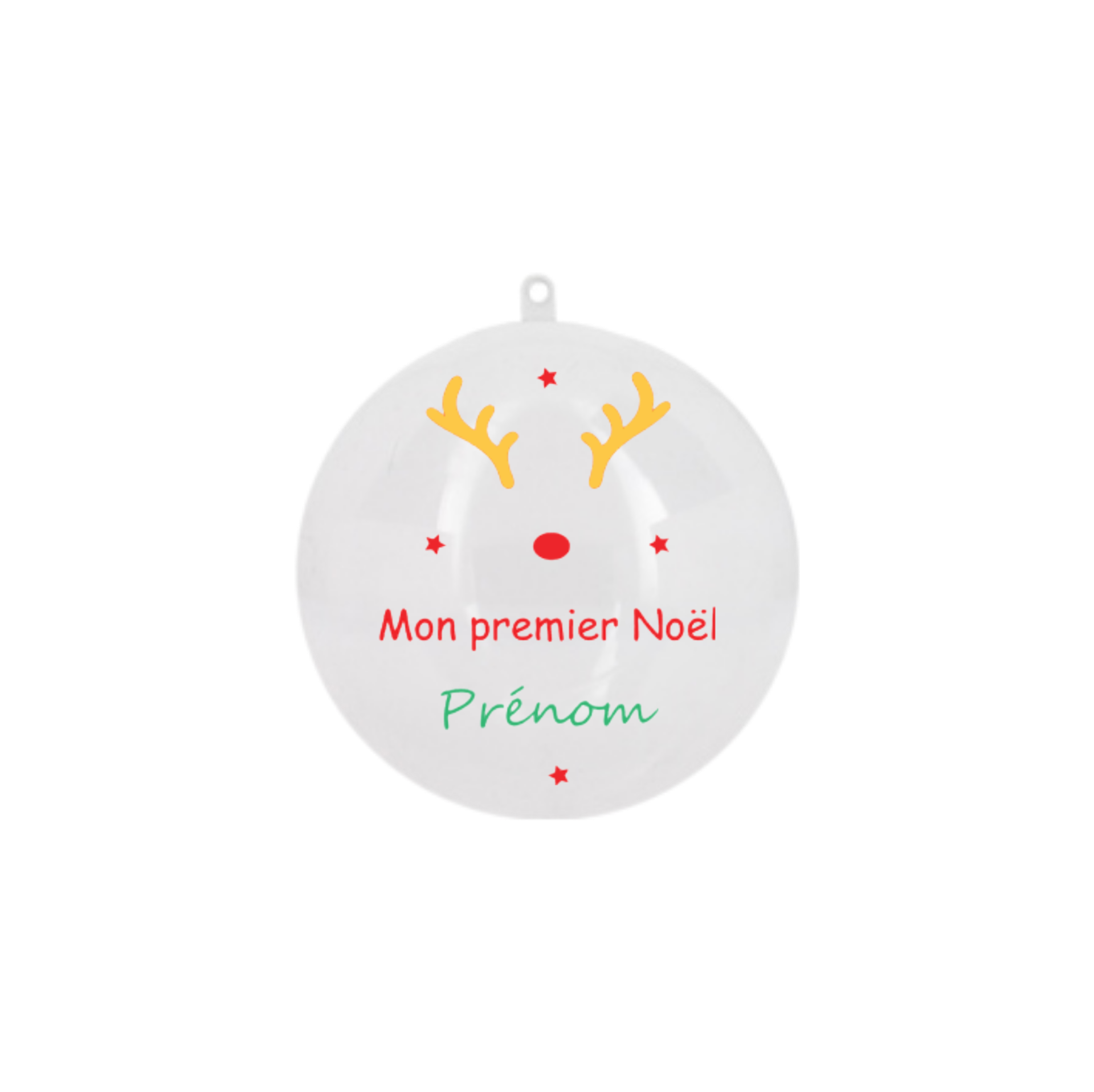Boule de Noël transparente à personnaliser / pre commande