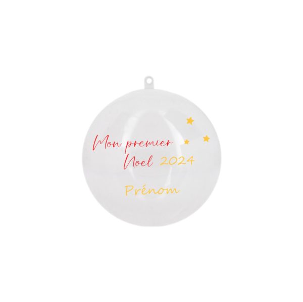 Boule de Noël transparente à personnaliser / pre commande – Image 3