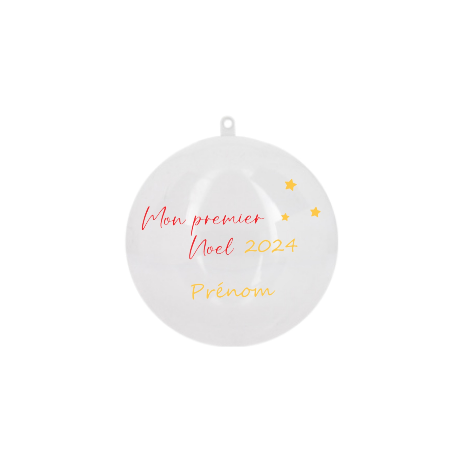 Boule de Noël transparente à personnaliser / pre commande – Image 3