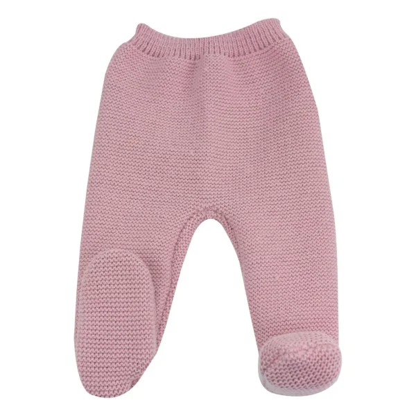 Pantalon en maille rose 0-1 mois