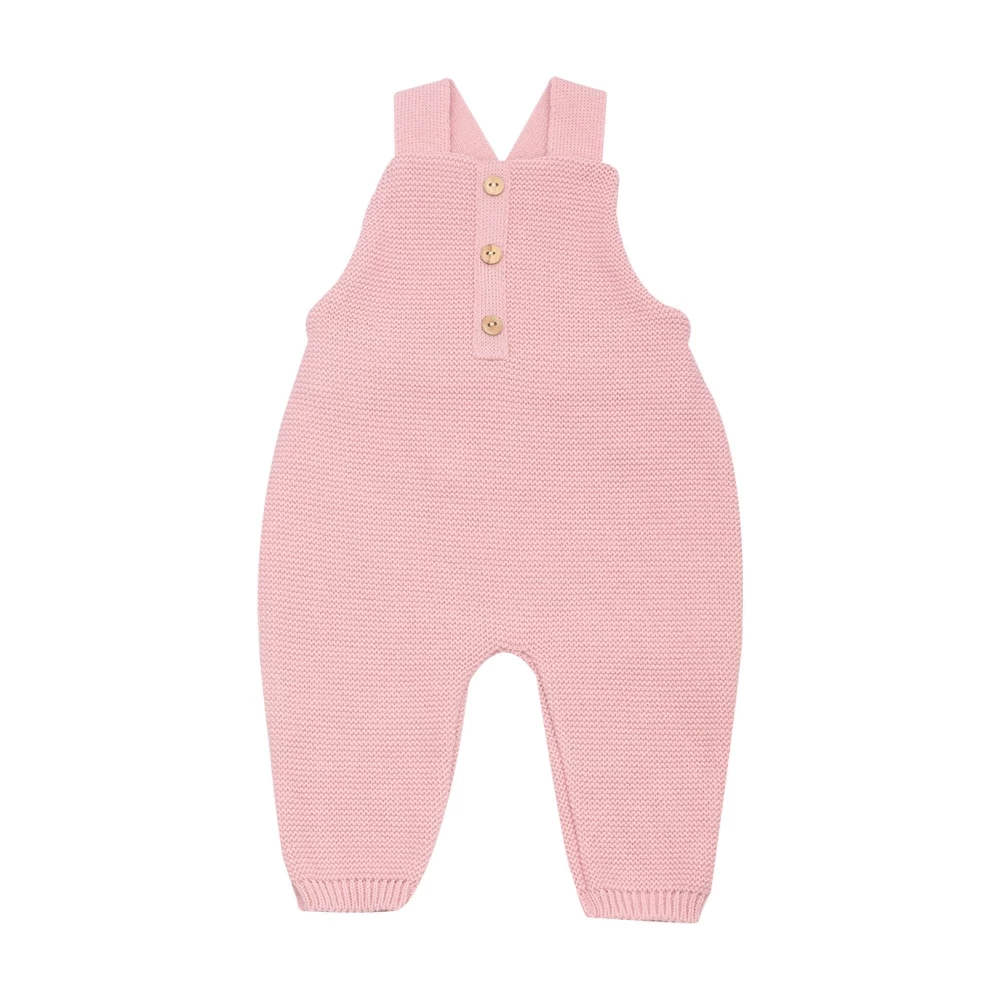 Salopette en maille rose 1-3 mois