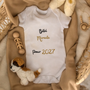 Body personnalisé "bébé miracle pour 2027"