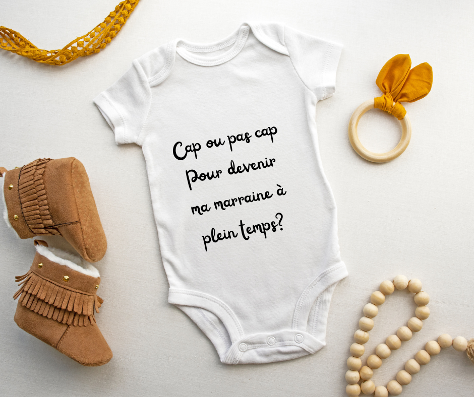 Body personnalisé "cap ou pas cap"