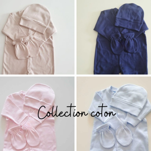 Ensemble naissance en coton à personnalisé 0-3 mois