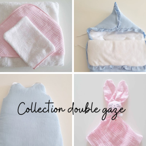 Collection bébé en double gaze de coton personnalisée