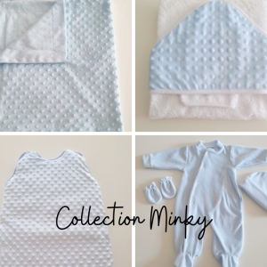 Collection d'articles bébé personnalisés Minky