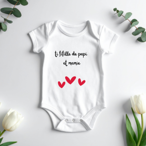 Body personnalisé "ti fifille ou ti garçon de papi et de mamie"