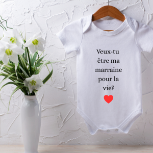 Body personnalisé "veux-tu être ma marraine/parrain pour la vie "