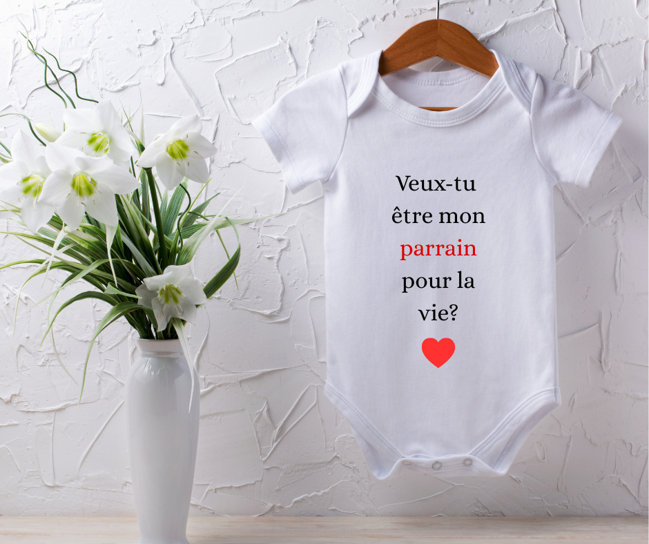 Body personnalisé "veux-tu être ma marraine/parrain pour la vie " – Image 2