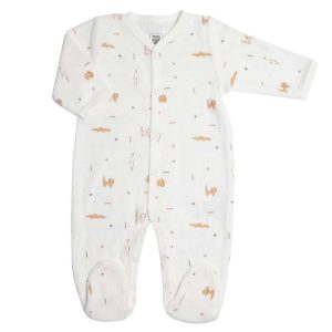 Pyjama velours motif savane