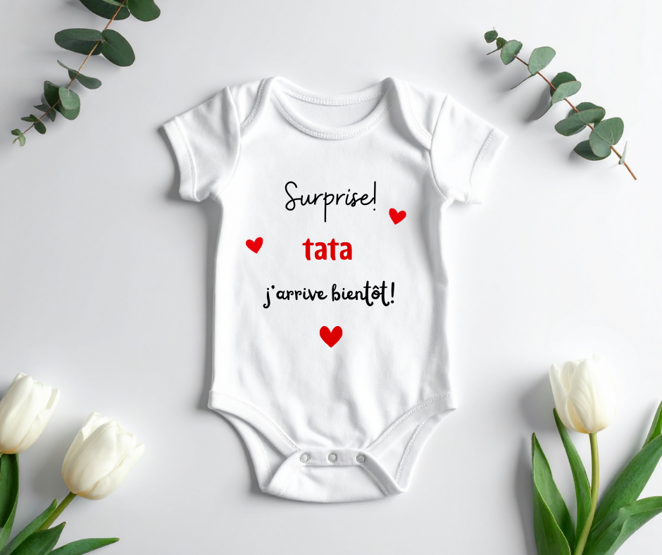 Body "surprise, tata j'arrive bientôt"